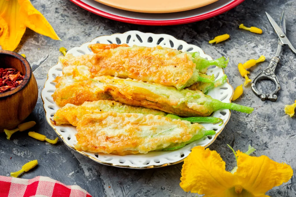 flor de calabaza en comida mexicana tradicional